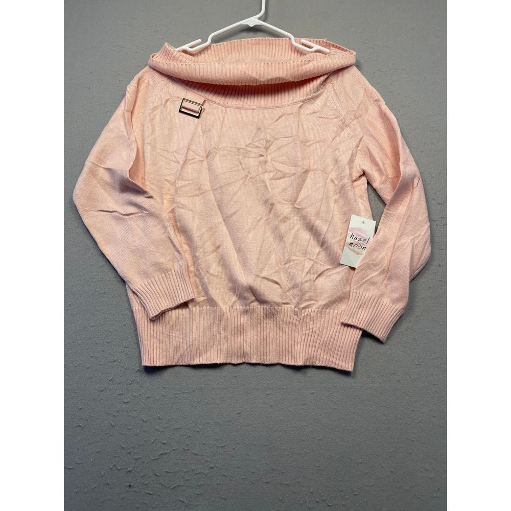 Hazel Moon Sweater Knit Peach Pink XL Womens